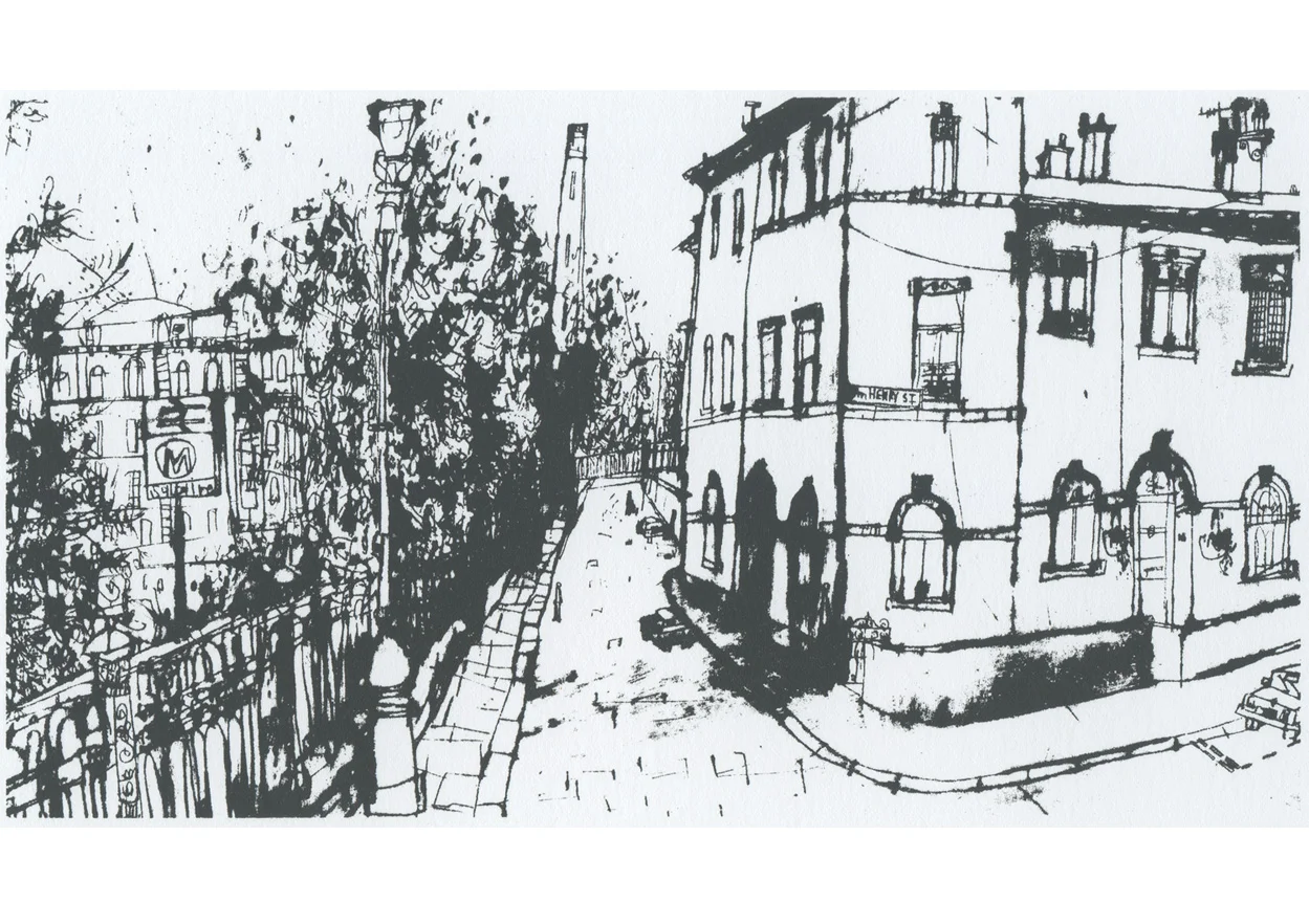View along Albert Terrace, Saltaire Screenprint 14 x 25 cm Edition size 150 £50