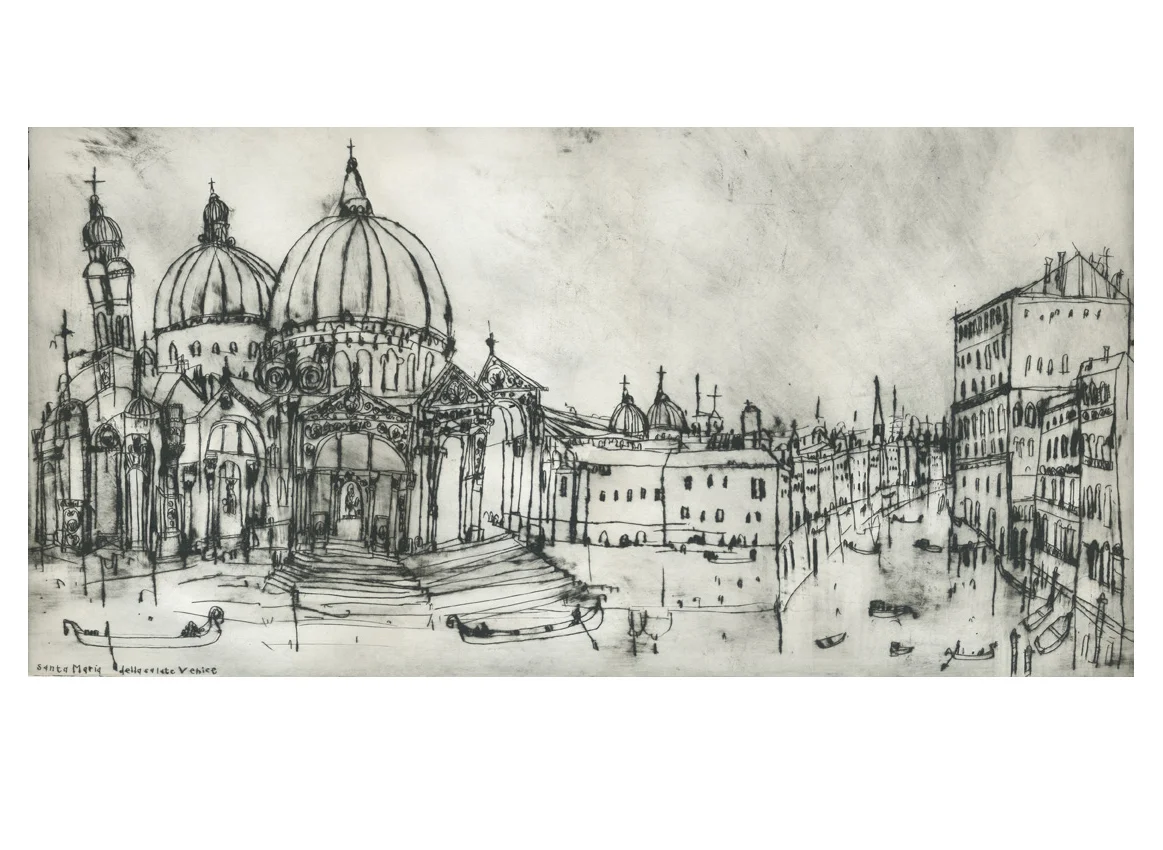 Santa Maria Della Salute Venice Drypoint 30 x 59 cm Edition size 20 