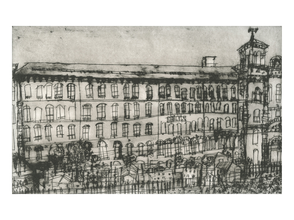   Salts Mill Saltaire  Drypoint &nbsp; &nbsp; 17 x 27 cm Edition size 20 &nbsp; &nbsp;&nbsp; 