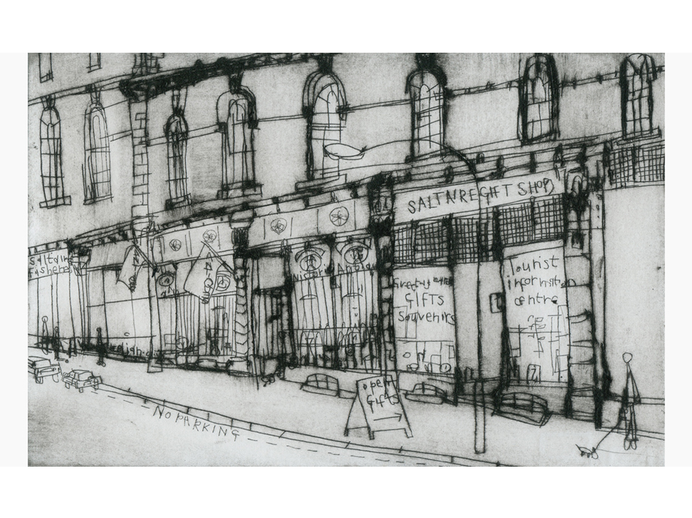   Victoria Antiques Saltaire  Drypoint &nbsp;&nbsp;&nbsp;19 x 12 cm Edition size 20 &nbsp; &nbsp; 