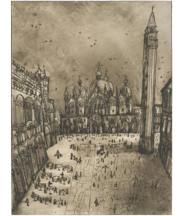 St. Mark's Square Venice Drypoint 30 x 40 cm Edition size 20 