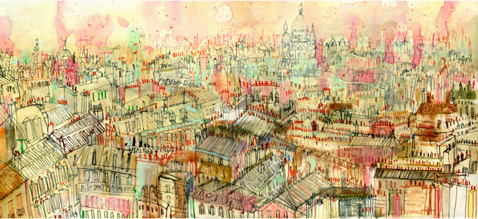 View over Parisian Rooftops