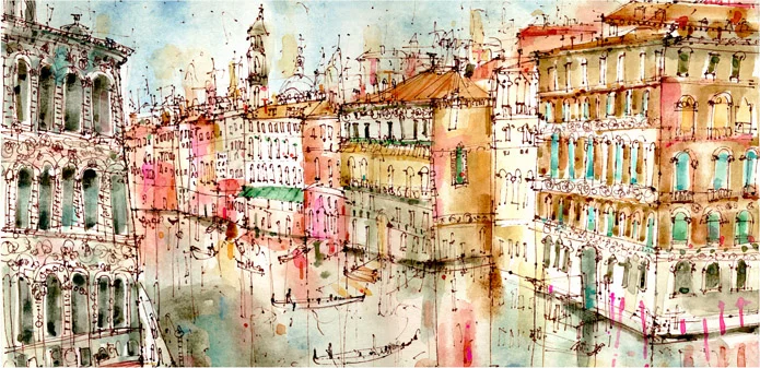 View from Rialto Bridge Venice