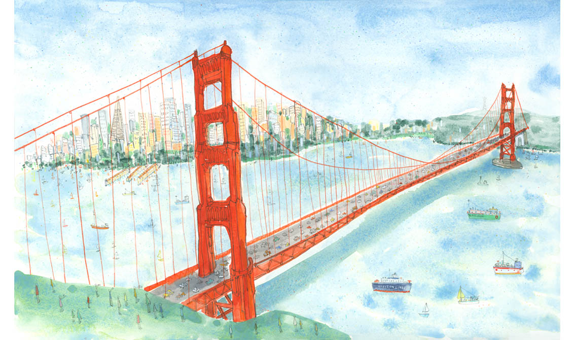   'Golden Gate Bridge San Francisco'  Giclee print 58 x 36 cm Edition size 195 £210 