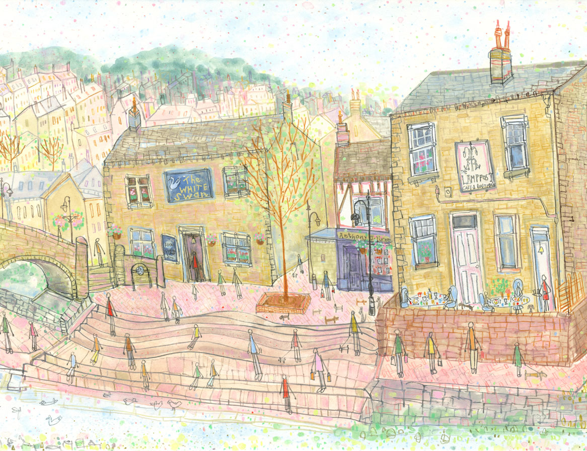 'View from Old Gate Hebden Bridge' DETAIL FROM PREVIOUS PAINTING