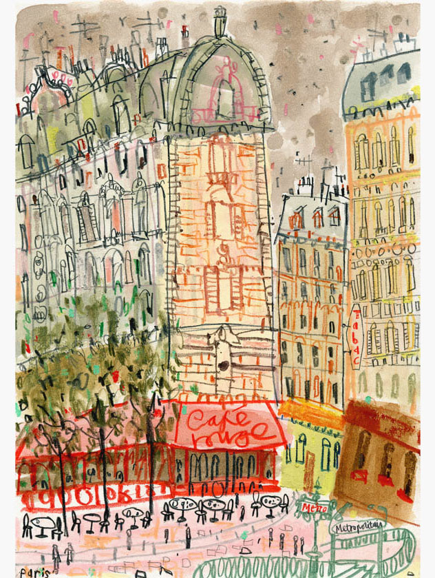 'Cafe Rouge Paris' Giclee print 28.5 x 40.5 cm Edition size 195 £145