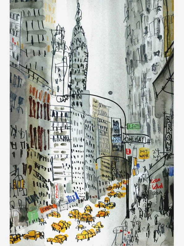 'The Chrysler Mantattan' Giclee print 28 x 42 cm Edition size 195 £145