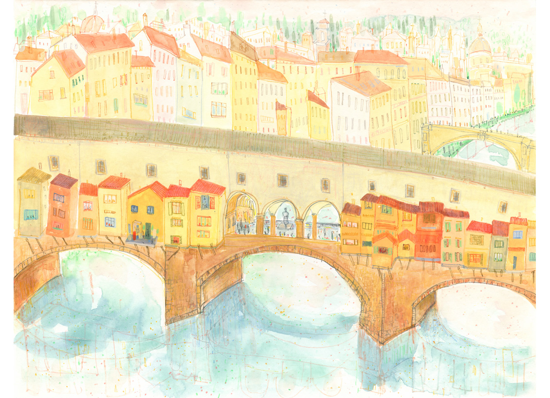   'Ponte Vecchio Florence'  Giclee print Image size 39 x 30 cm Edition size 195    £150 