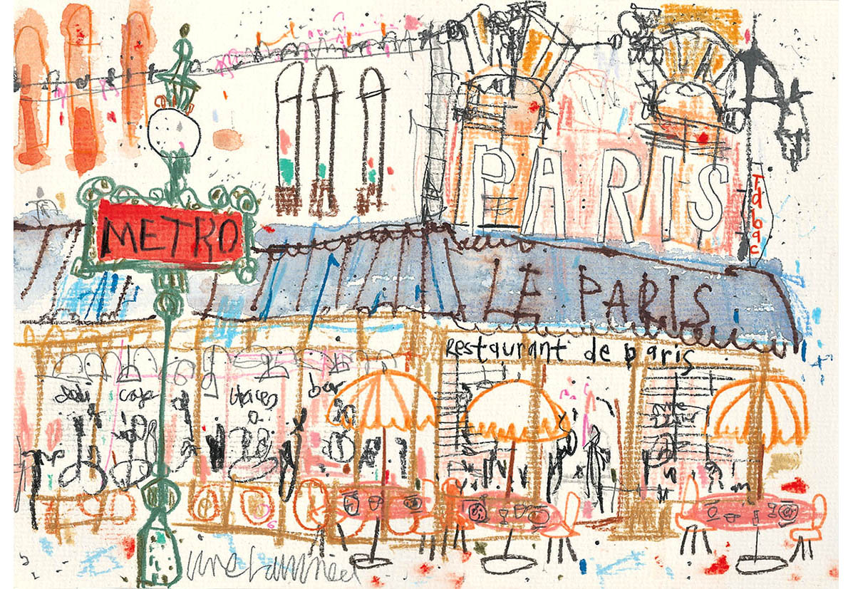   'Paris Sketchbook'  Giclee print Image size  42 x 30 cm Edition size 195     £150 