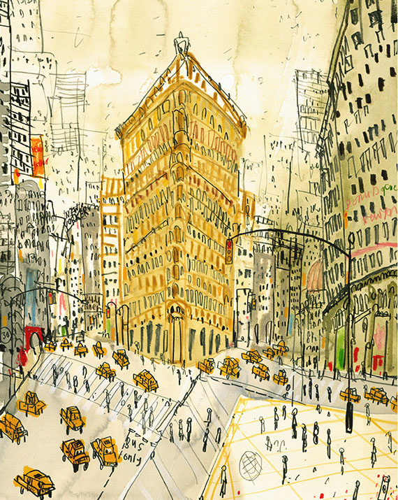 The Flatiron Building, New York canvas print 20 x 25 cm 