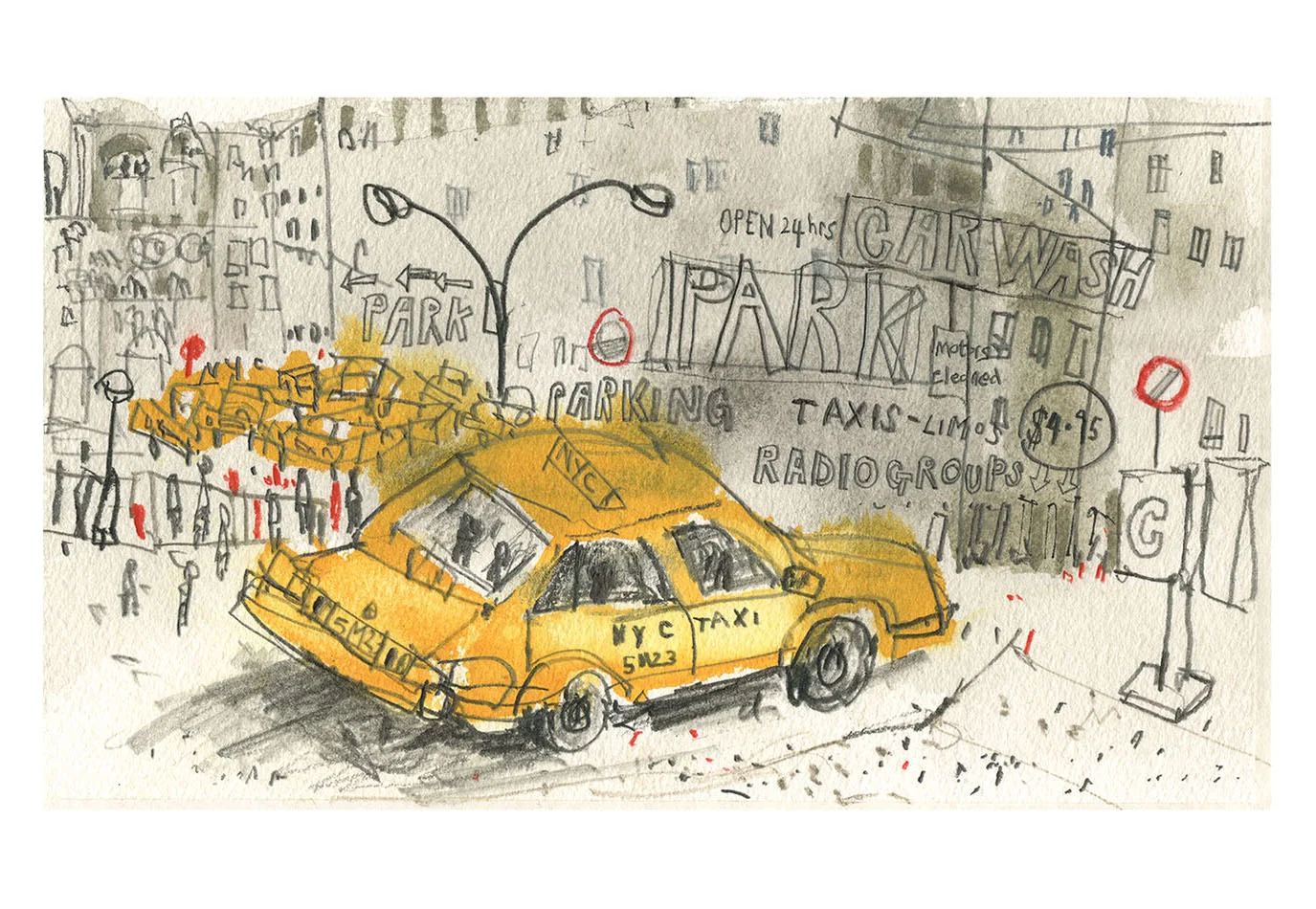 'New York Taxi Park' Giclee print 47 x 27.3 cm Edition size 195 £145