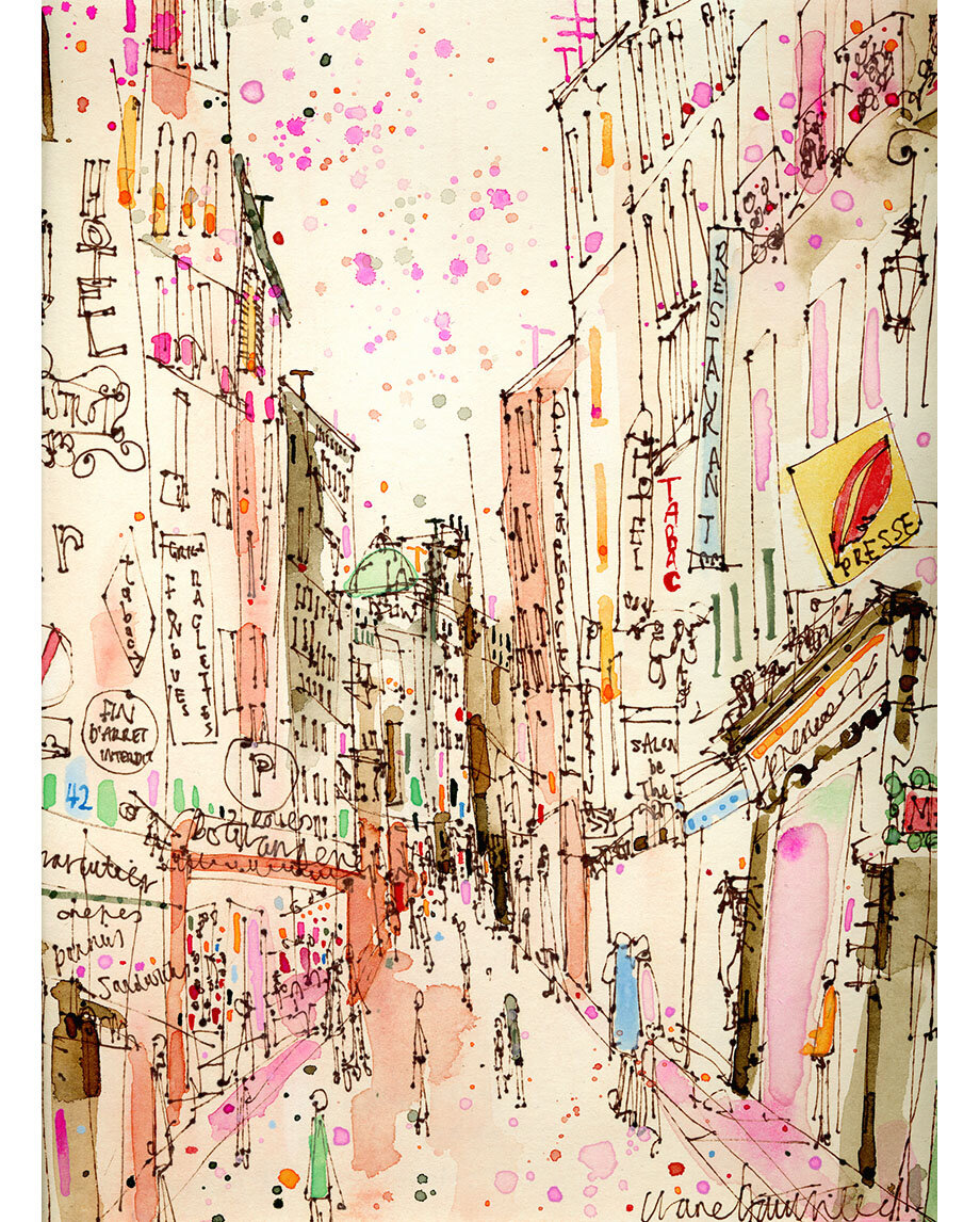   'Parisian Street'  Giclee print 30 x 41 cm Edition size 195    £150 