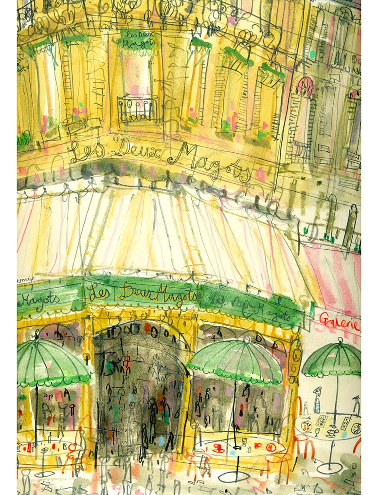   'Les Deux Magots Paris'  Giclee print 30 x 43 cm Edition size 195    £150 