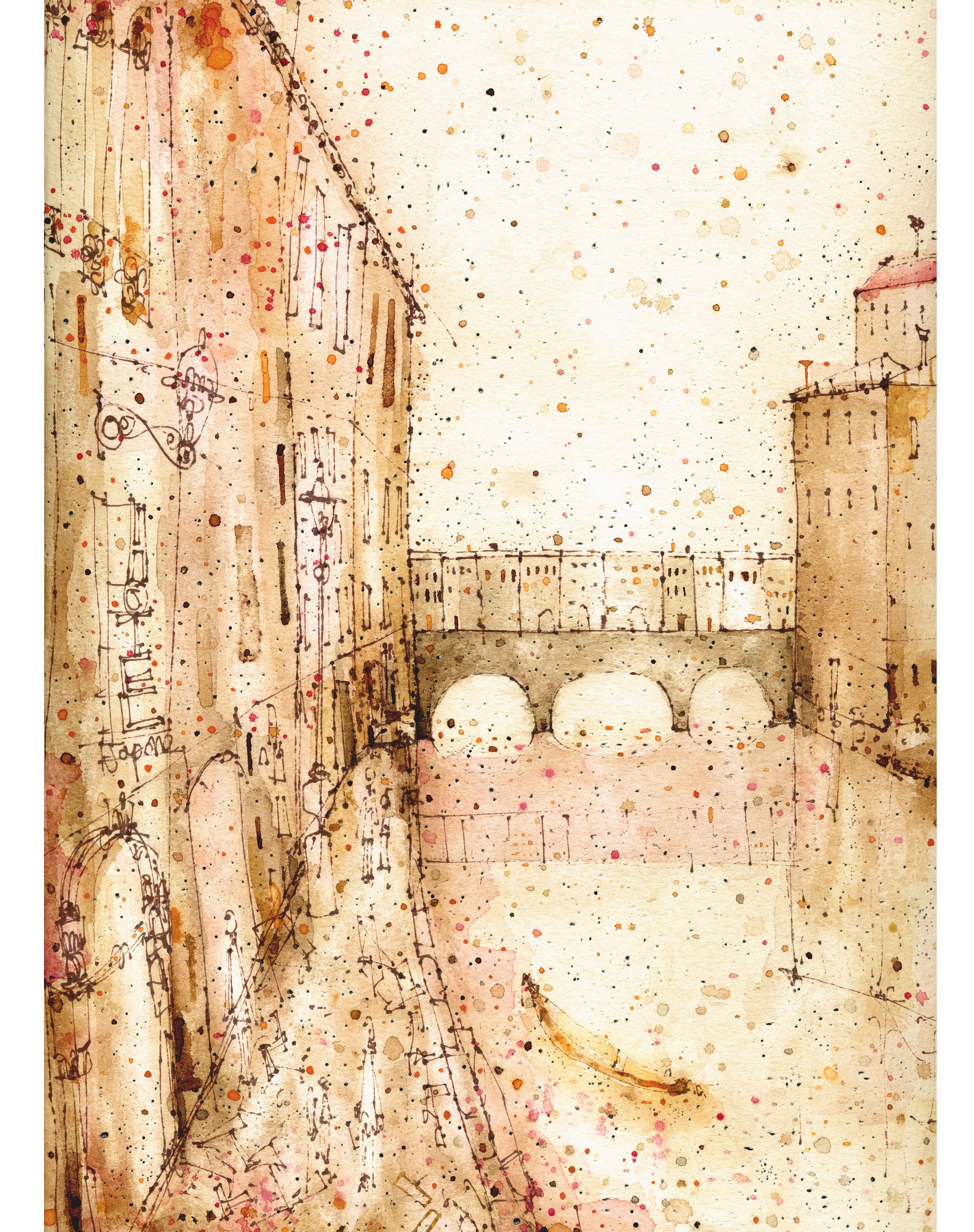   'View of Ponte Vecchio Florence'  Giclee print Image size 30 x 41 cm Edition size 195 £150 