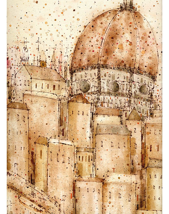   'Florence Cathedral'  Giclee print Image size  30 x 41 cm Edition size 195 £150 