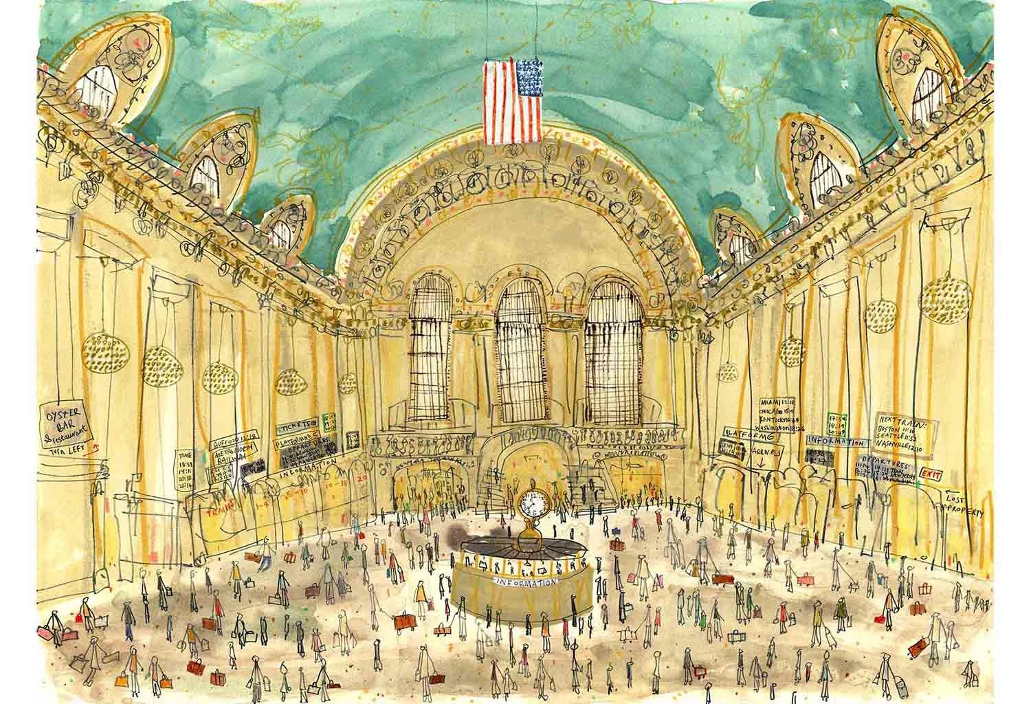  'Grand Central Station New York'  Giclee print Image size 40.5 x 29.5 cm Edition size 195  £164 