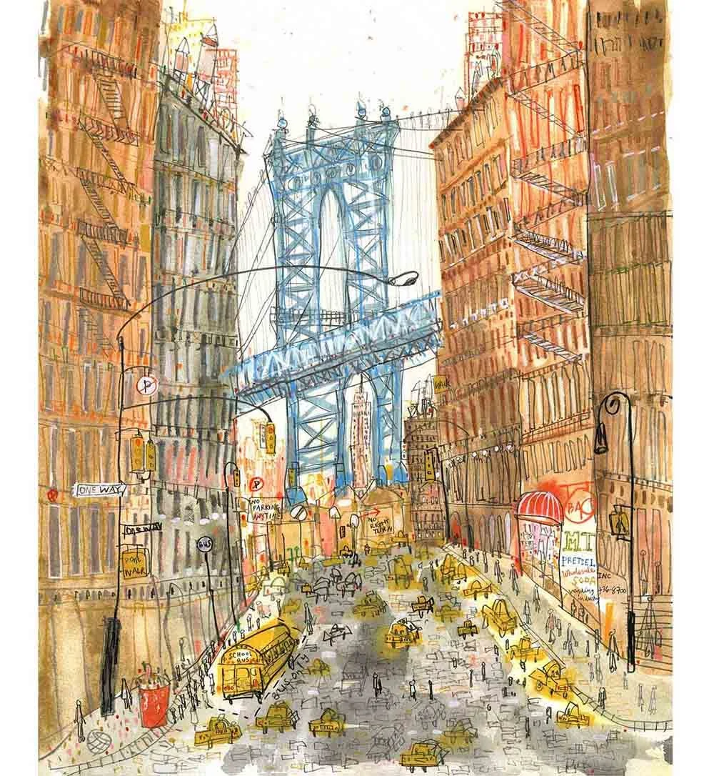   'Manhattan Bridge New York'  Giclee print 29.5 x 36.3 cm Edition size 195  £164 