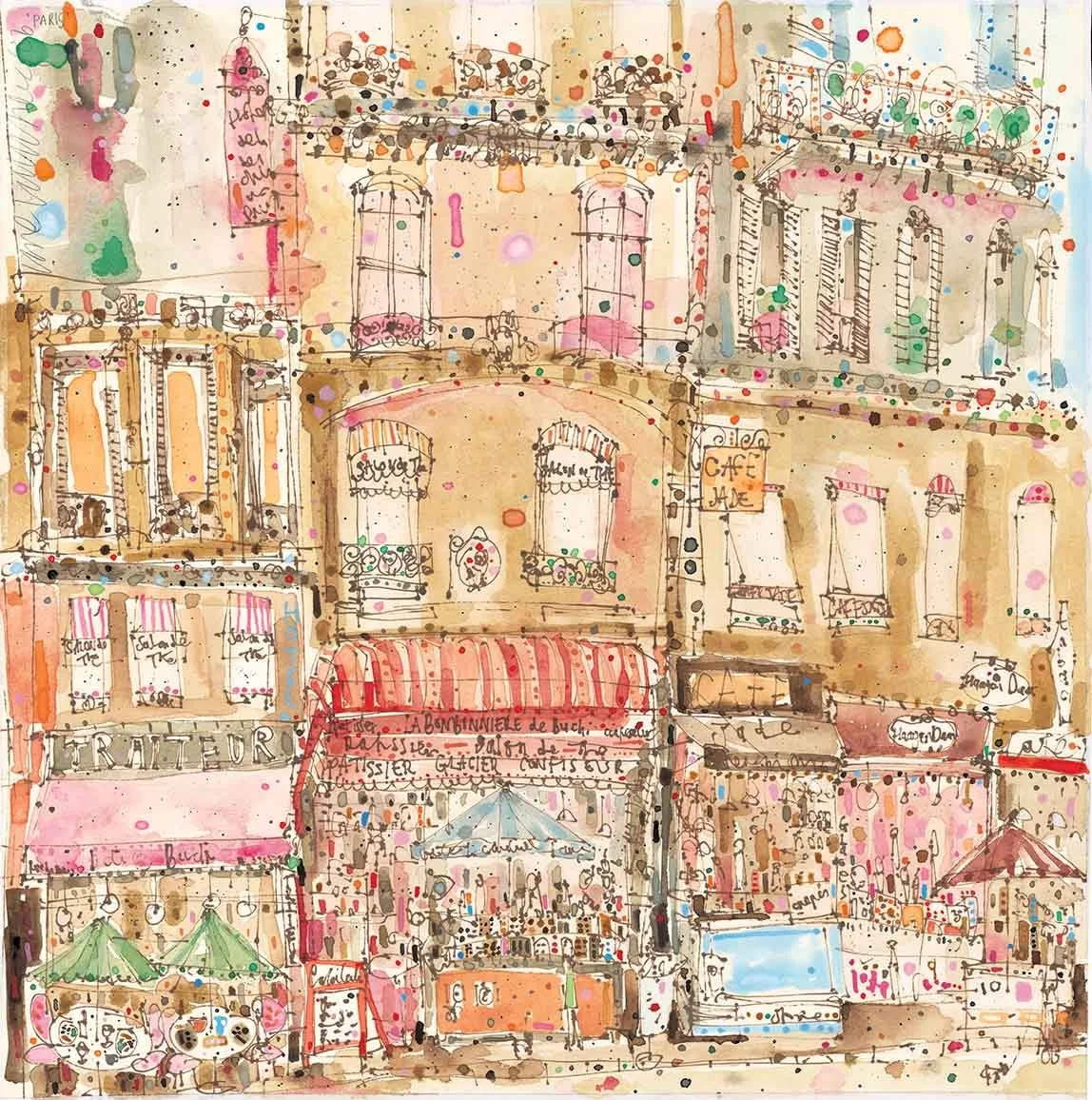   'Café Jade   Paris'  Giclee print 31 × 31 cm Edition size 250  £164 