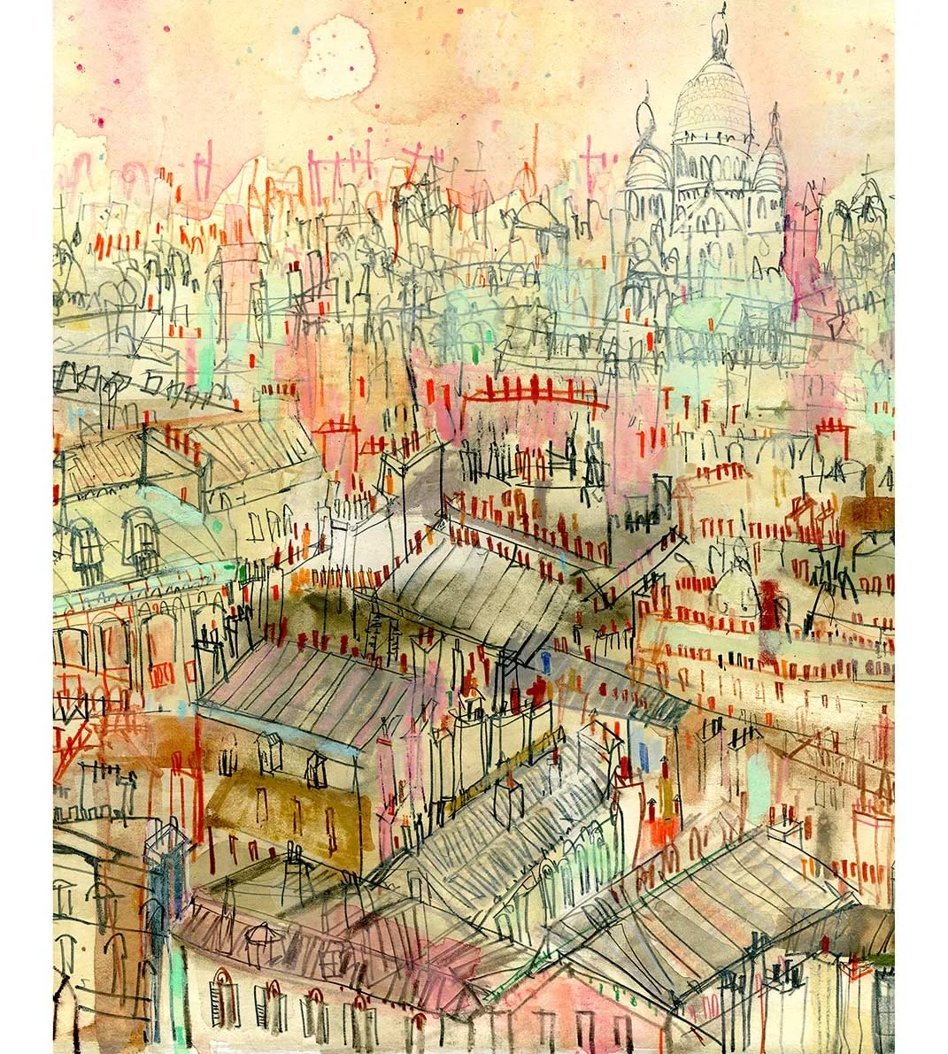   'Paris Rooftops'  Giclee print 30 × 37.5 cm Edition size 195  £164 