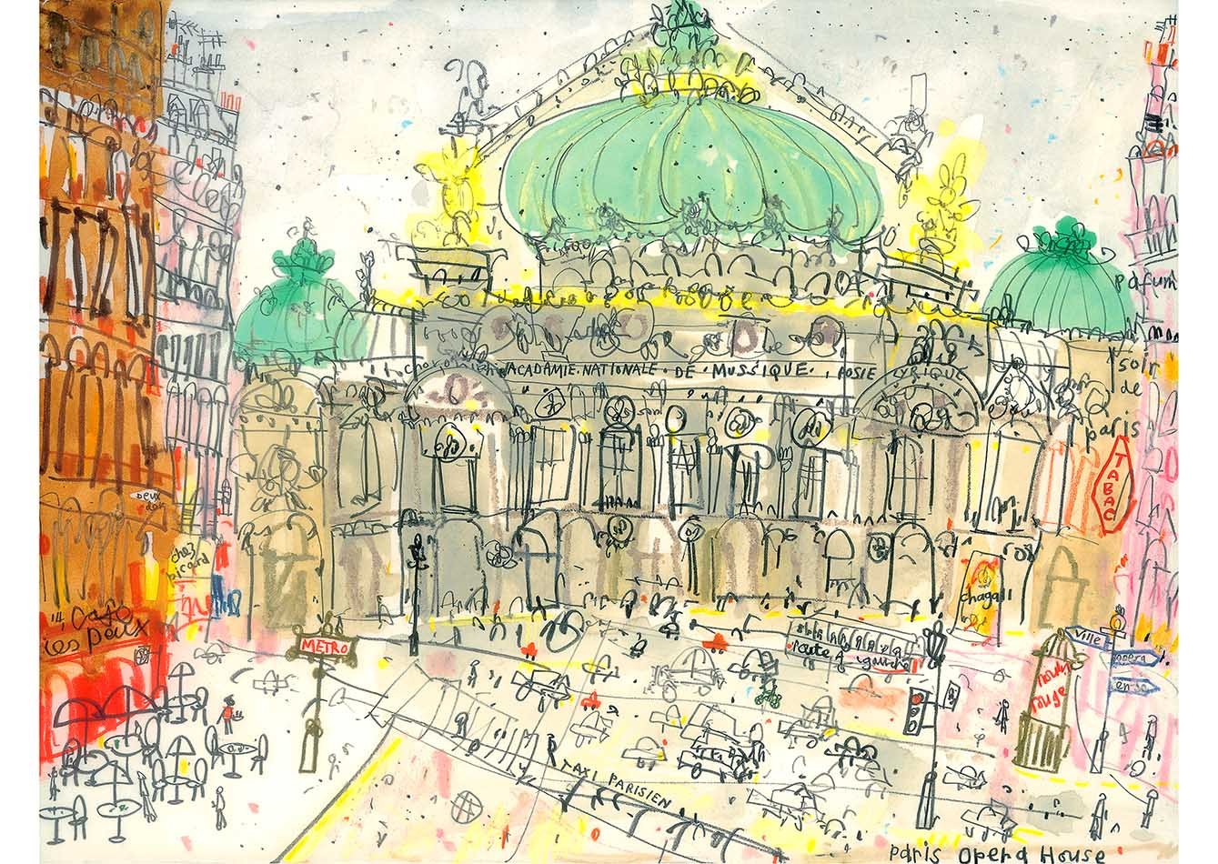   'Paris Opera House'  Giclee print 44 × 33 cm Edition size 195  £169 