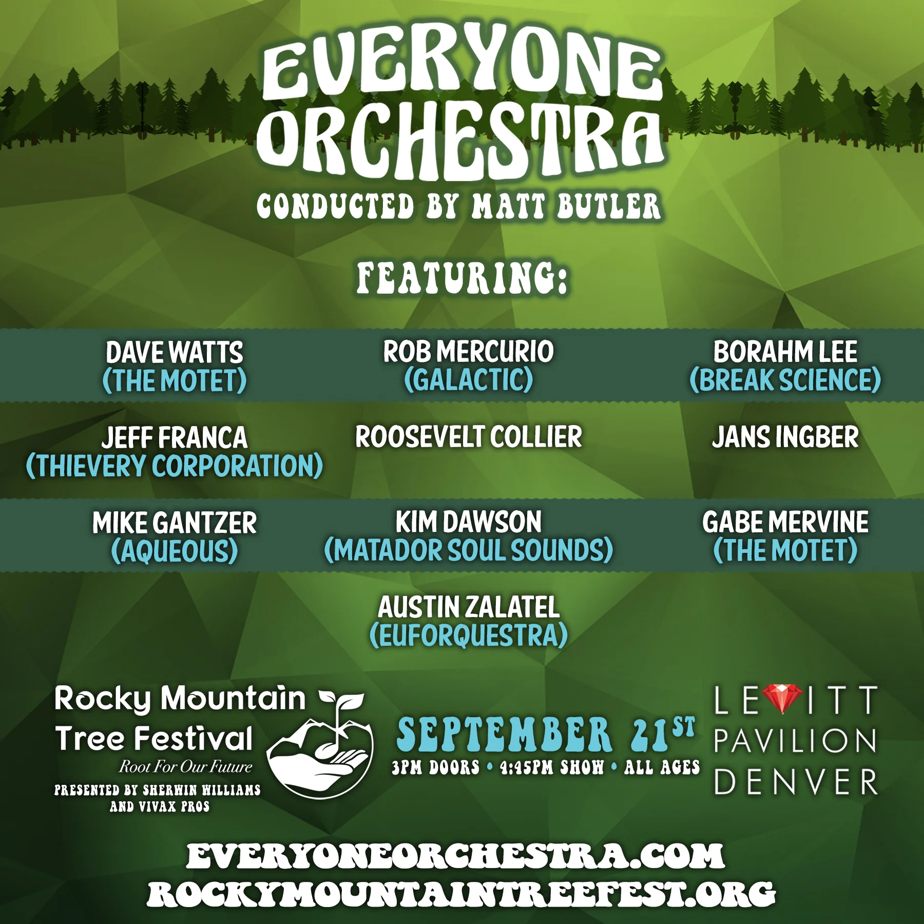 4th Annual Rocky Mountain Tree Festival presents the Everyone Orchestra