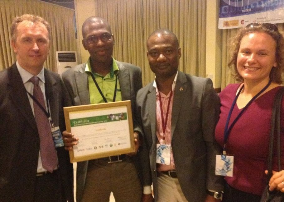 L e f t to Right : Peter Storey (CTI-PFAN co- ordinator and mentor), Kunle Odebunmi
(SMEFunds COO), Femi Oye (SMEFunds
CoFounder and CEO), Monica Samec (Small World Carbon Finance advisor)