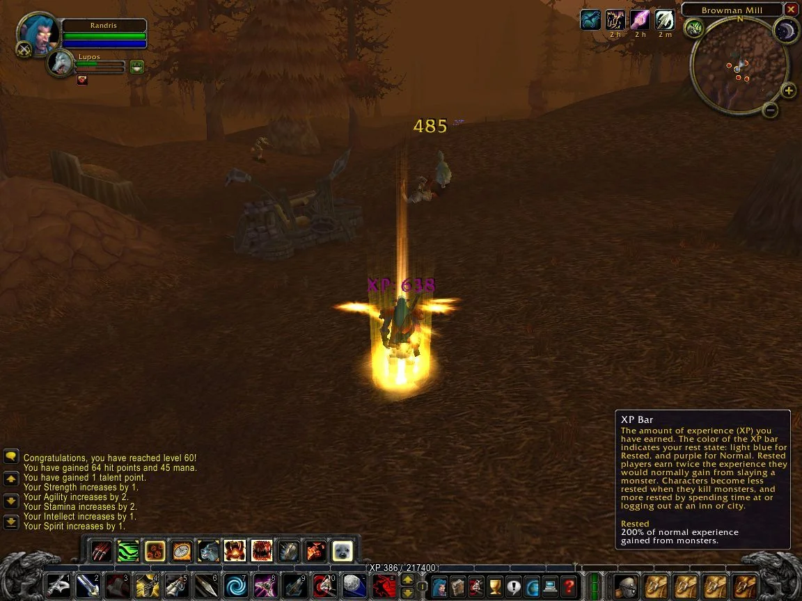 Hitting level 60