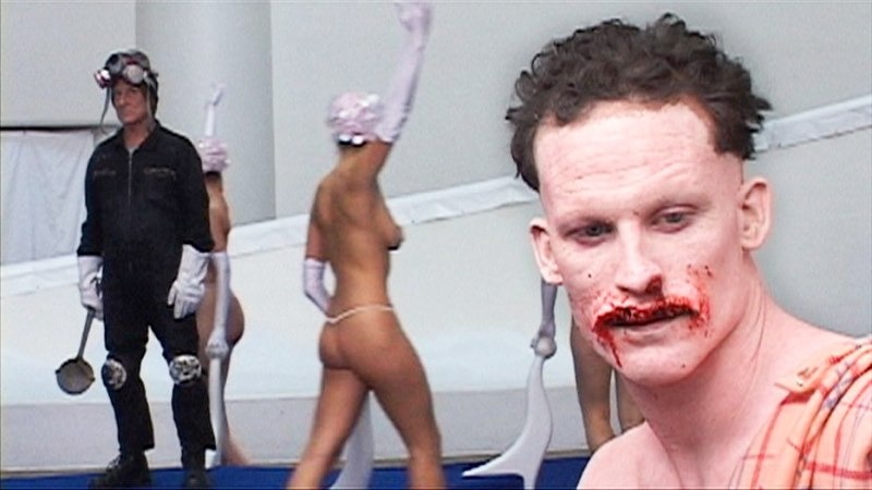 ...of Matthew Barney in full make up directing part of the opening sequence...