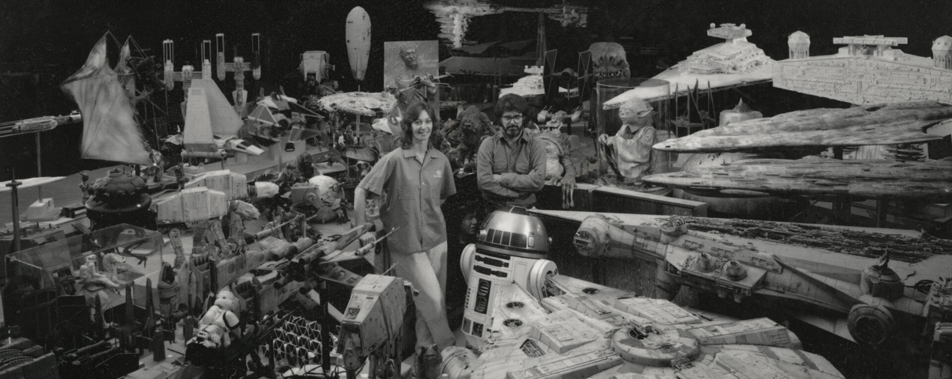  Rose posing with George Lucas in the archives. Photo by Terry Costner.  