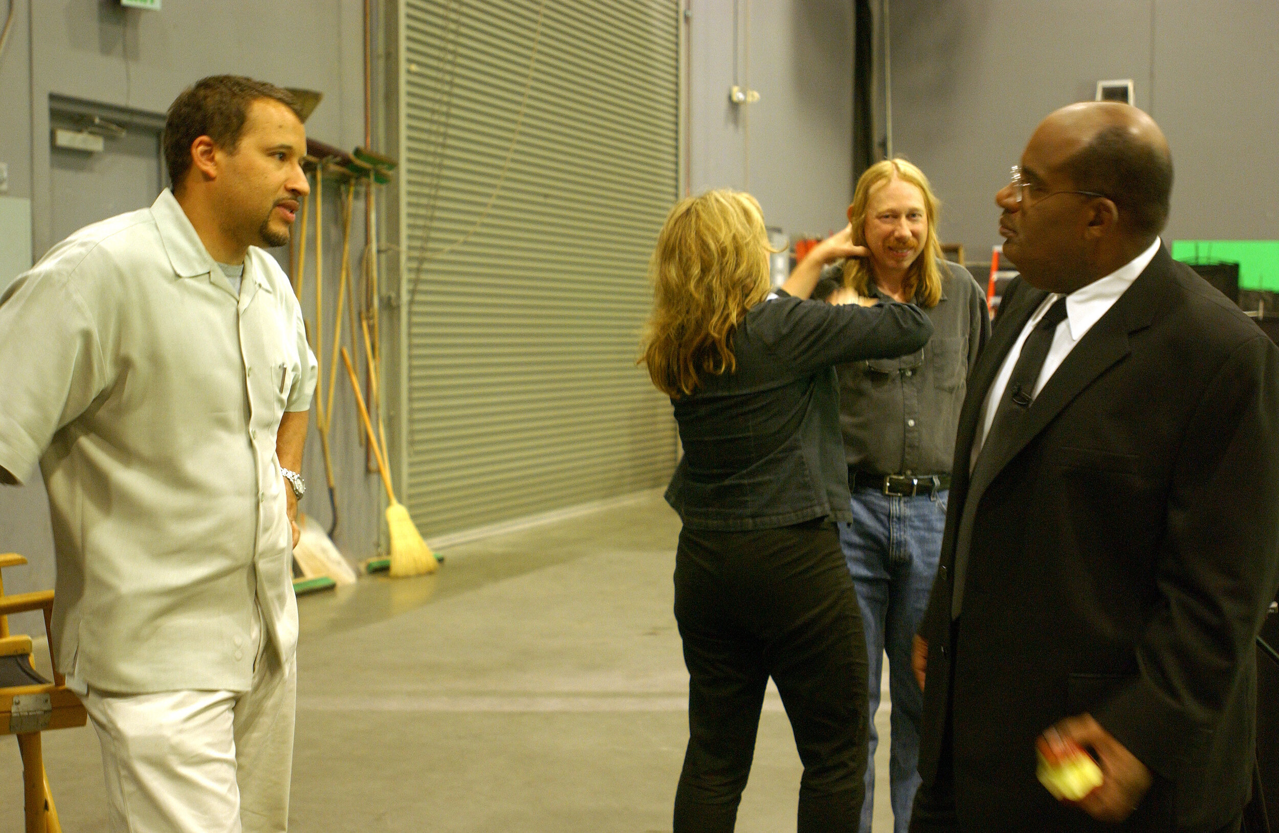  With Al Roker at ILM in the 90’s. VFX Supervisor John Berton in the background.  