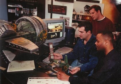  Chris with Habib Zargarpour and Russell Earl working on Episode 1. 