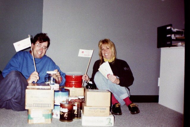  The first penny drive. With Dawna Weichel and about $2500 worth of pennies (and nickels and dimes and quarters). 