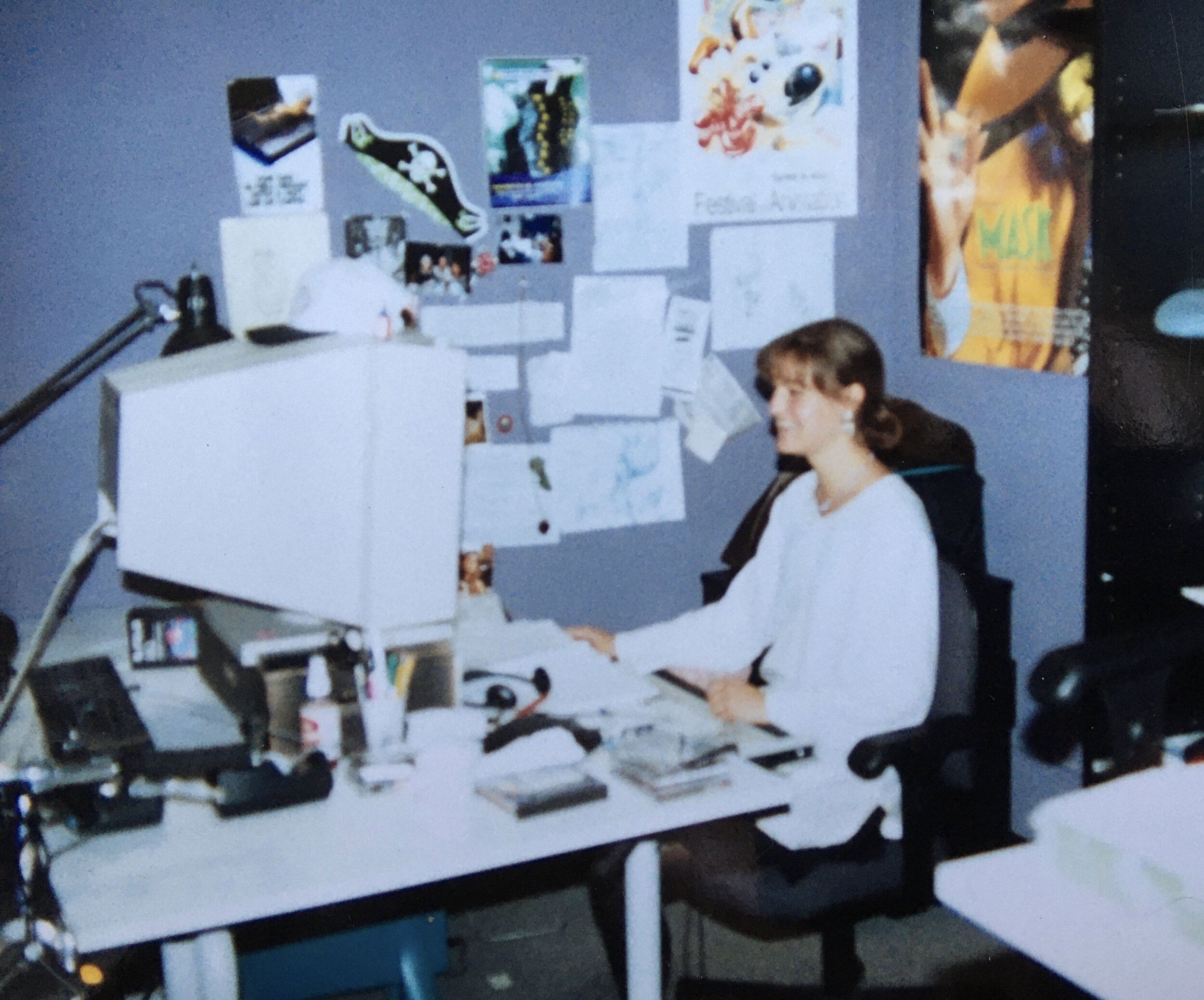  Trish at her desk at ILM in the mid 90’s.  