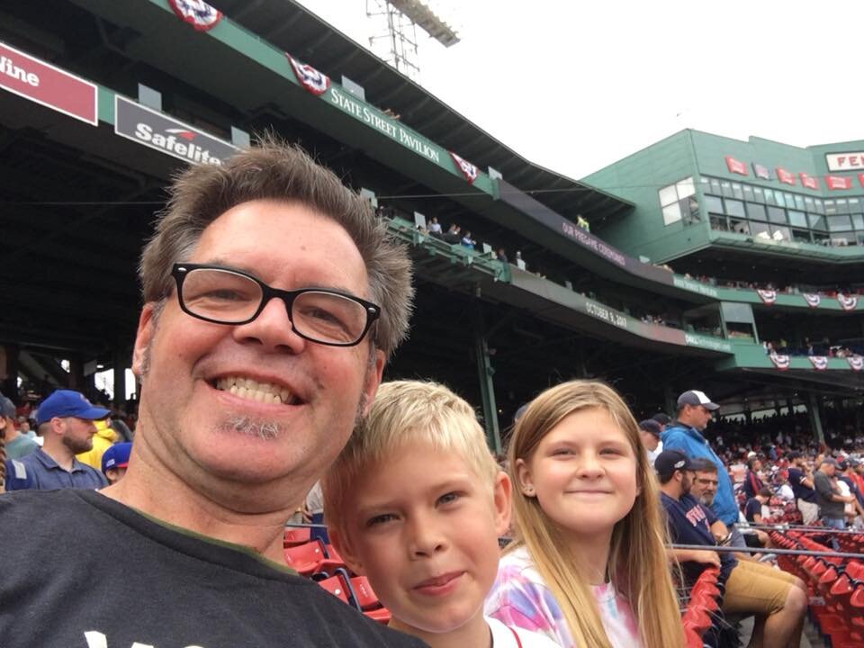 John more recently with his awesome kids Gus and Joy at Fenway 
