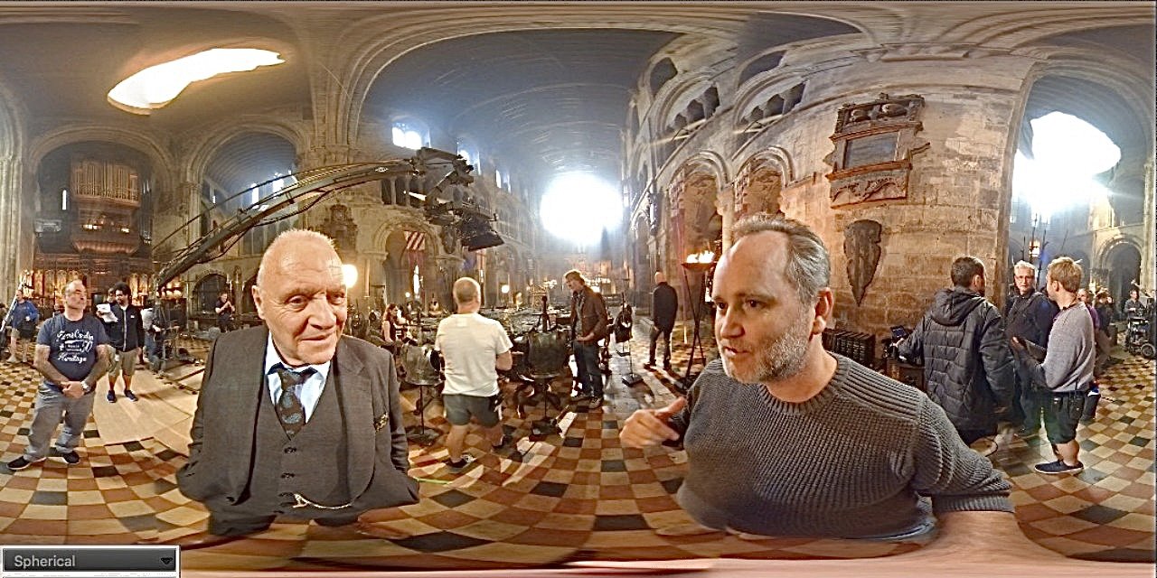  With Anthony Hopkins in 360 on set.  