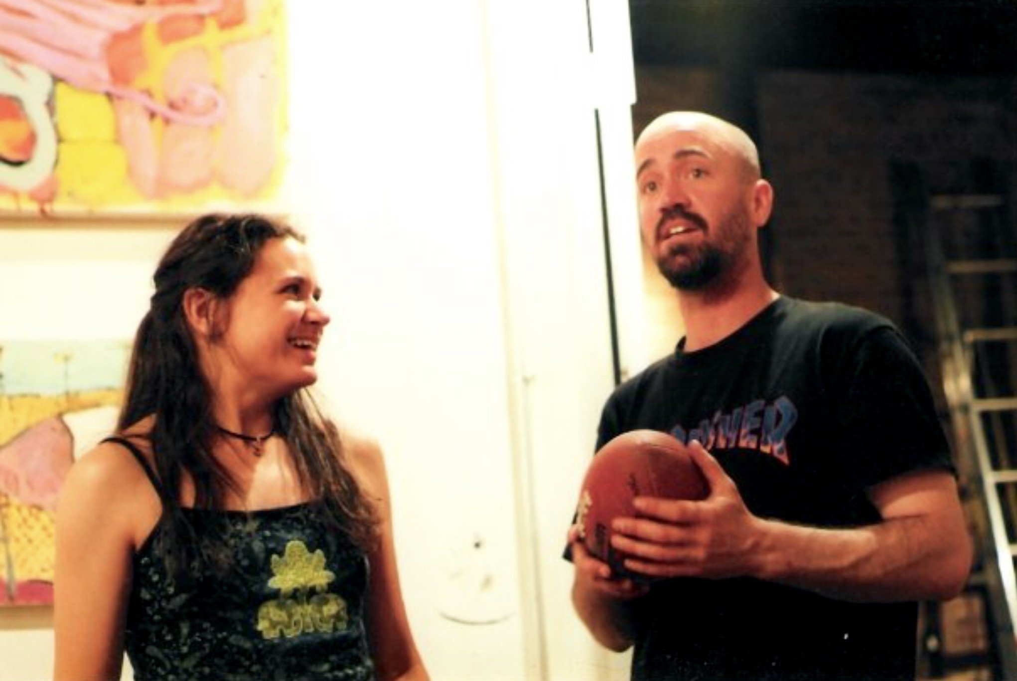  With Chrissy in her artist studio in Redhook Brooklyn 2001 right after we started dating.  