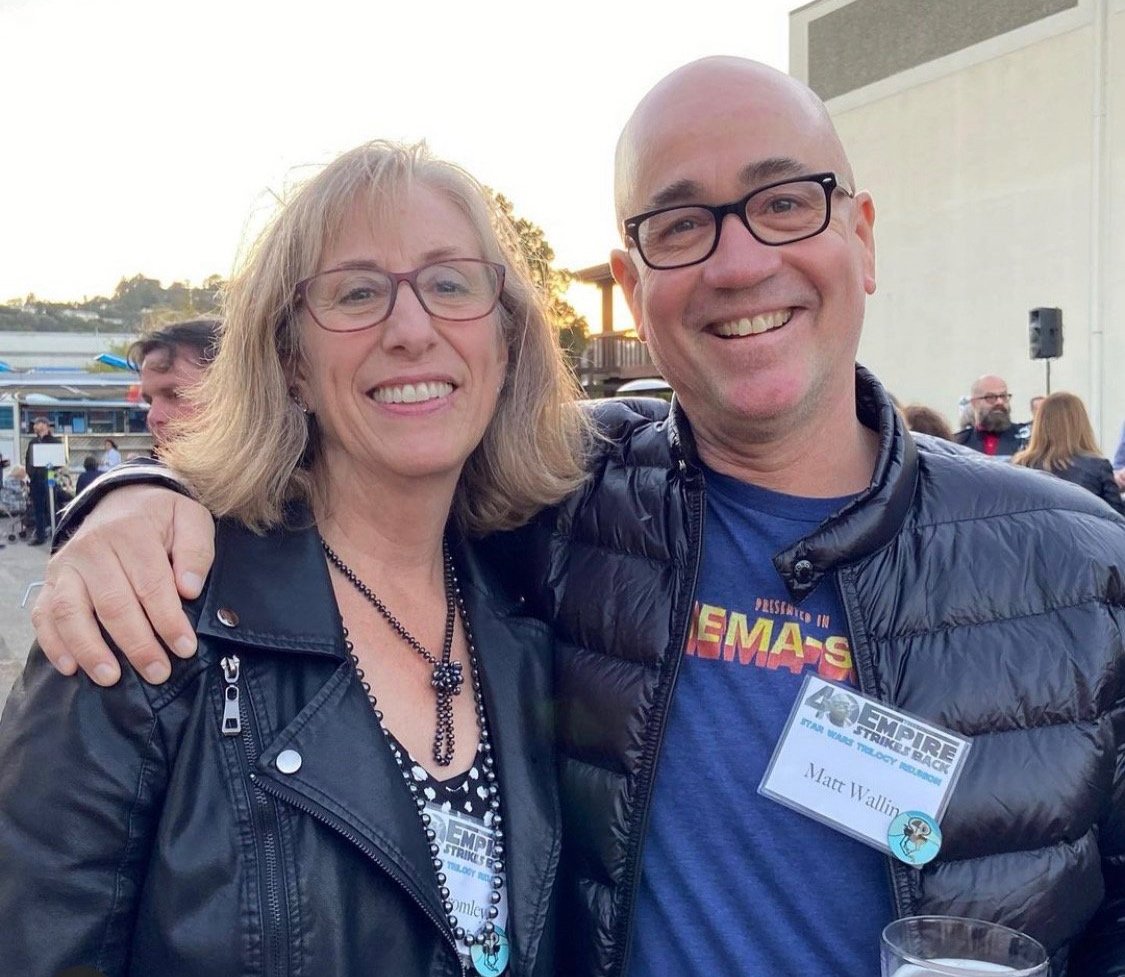  Me and Kim Bromley at the Empire 40th VFX crew reunion at the old ILM 
