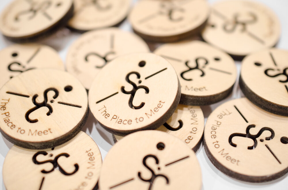 Porte-clef avec logo gravé