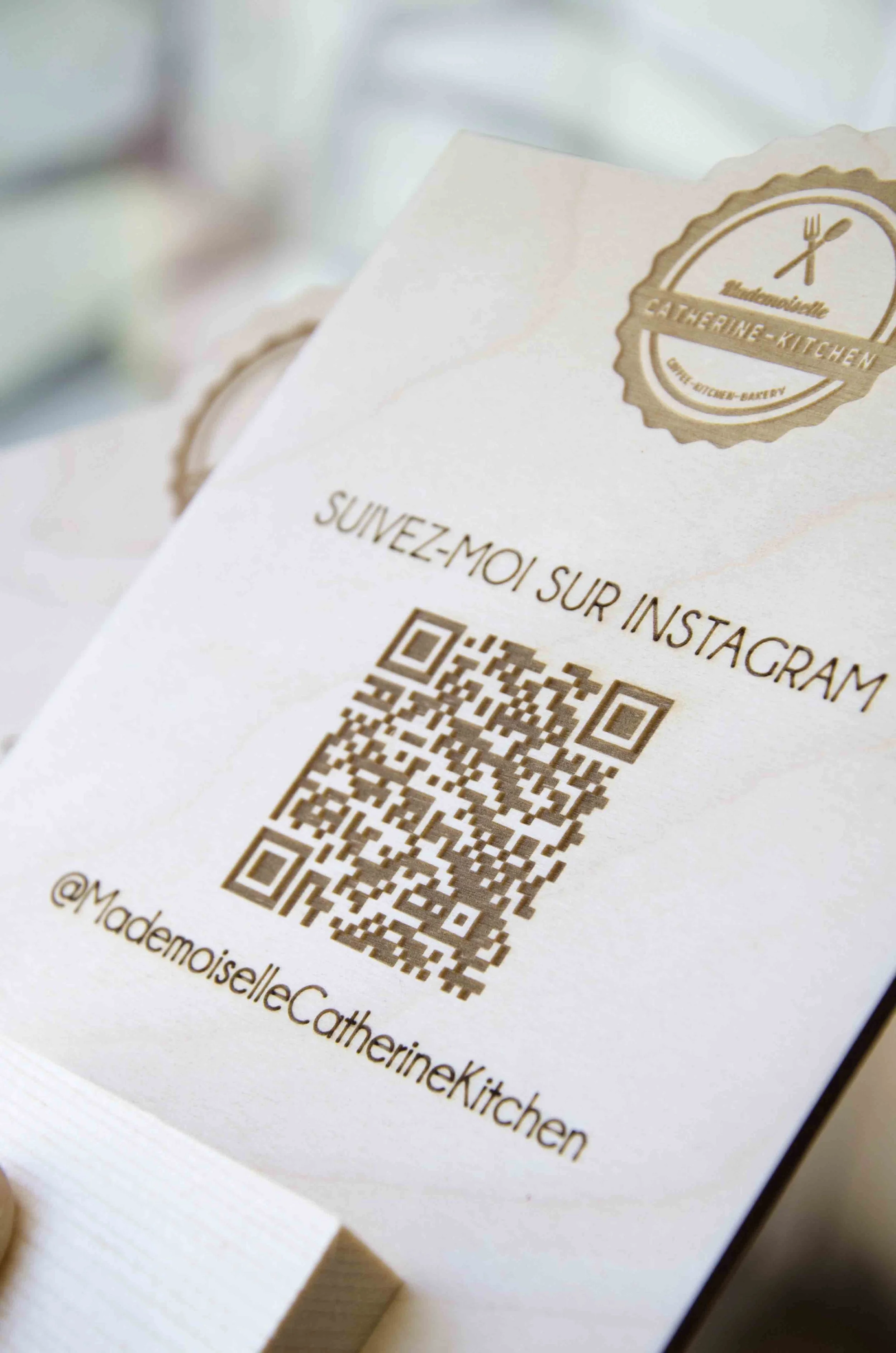 QRcode sur-mesure en bois