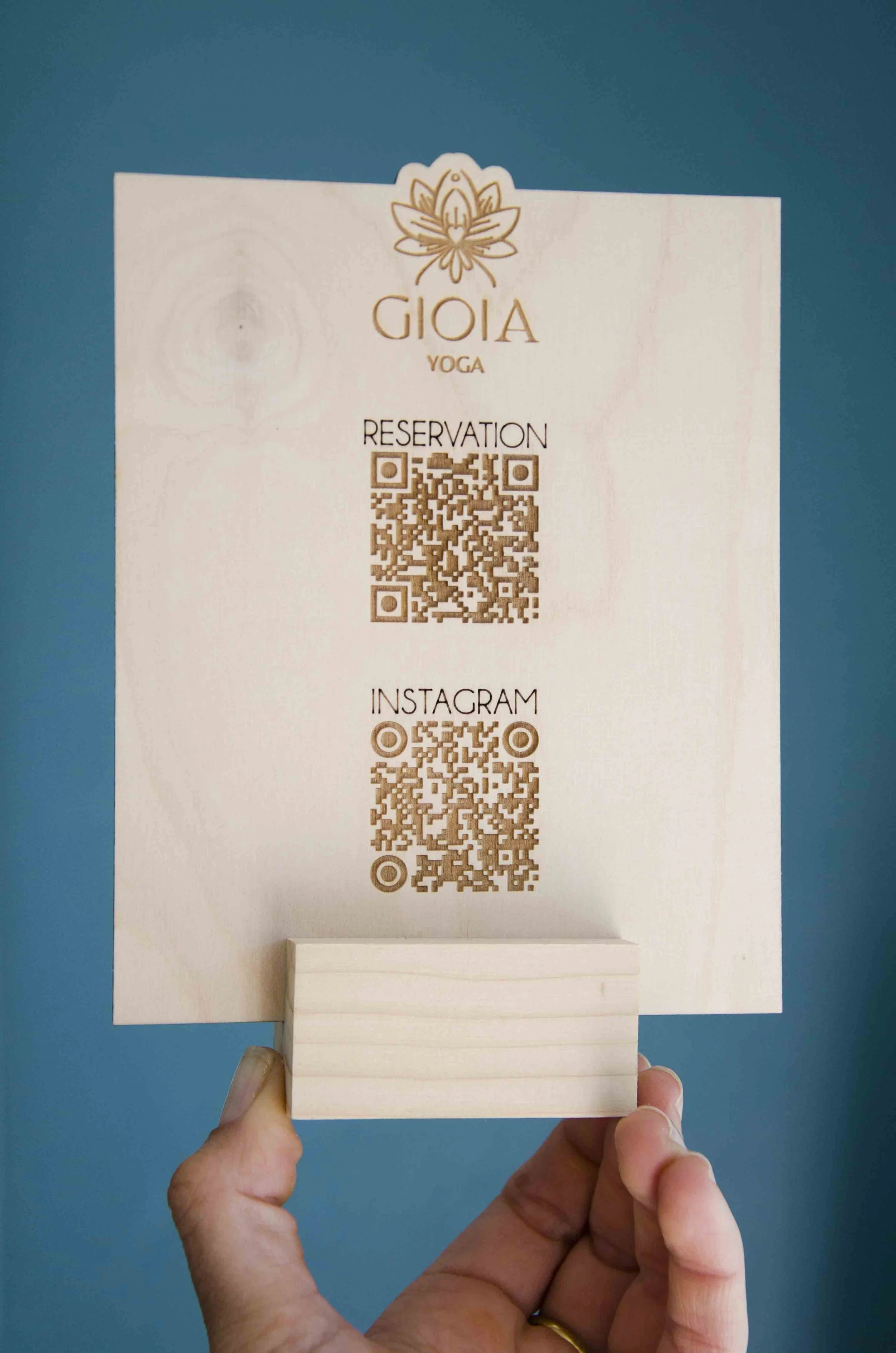 Qrcode sur-mesure en bois