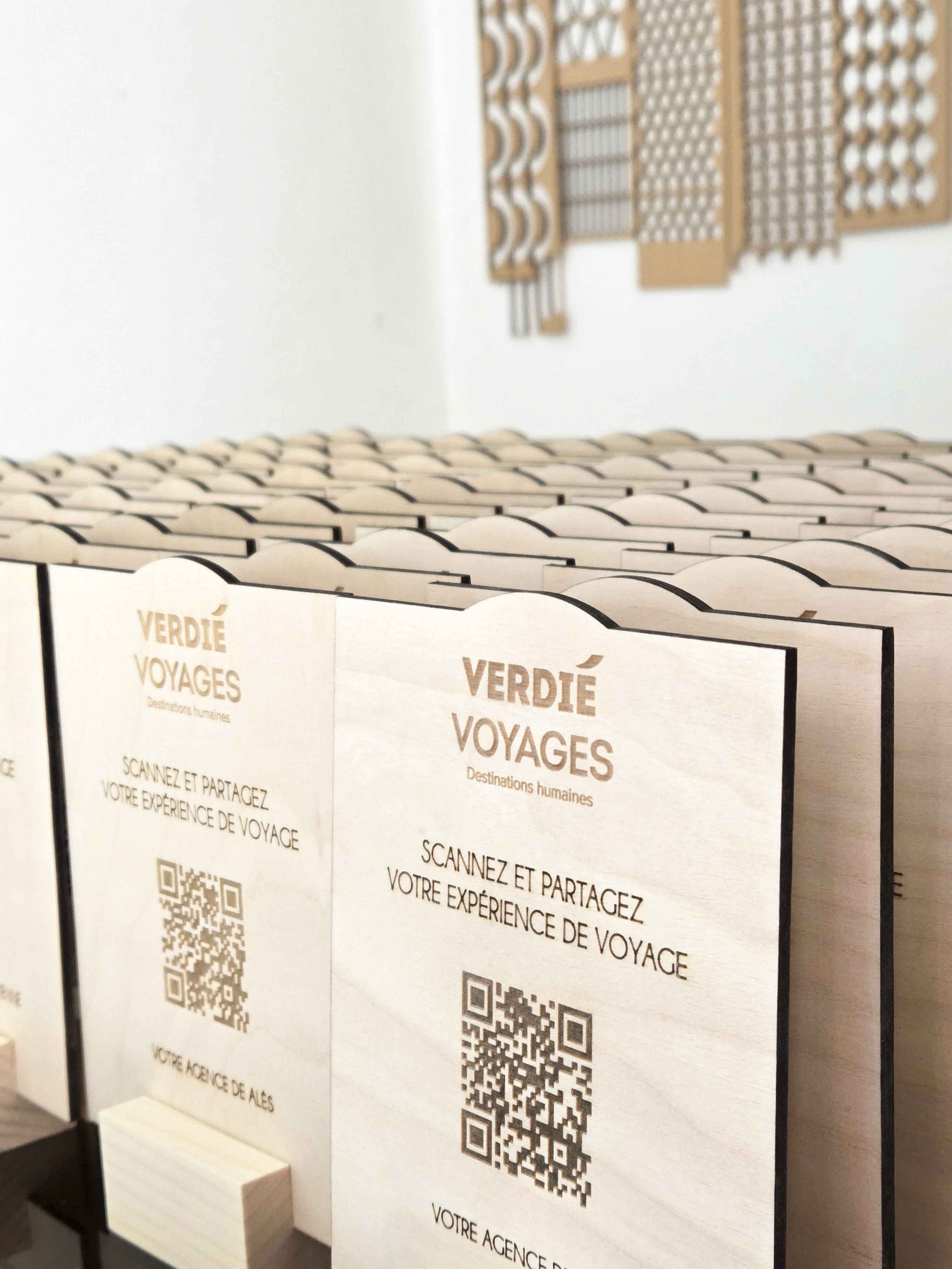 QRcode en bois sur-mesure