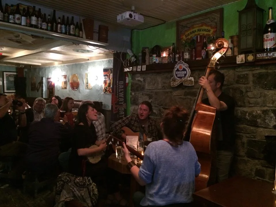 photo of the band in BierHaus that wasn't an actual band lol 