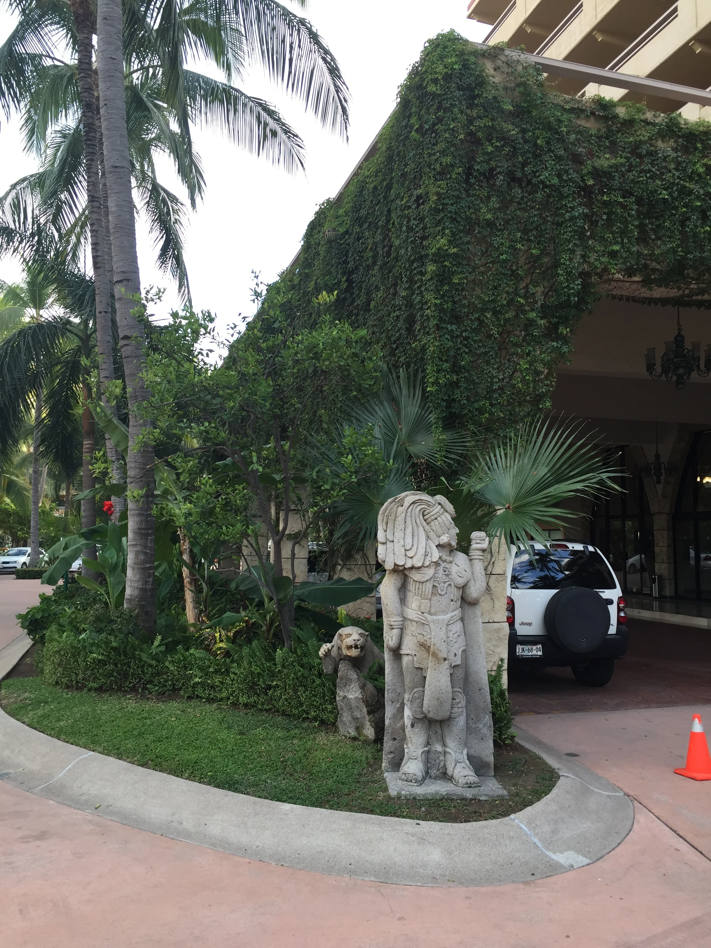 out side our hotel 