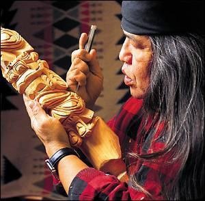 rick williams inherited his skills from a long line of nitinaht carvers on vancouver island ~