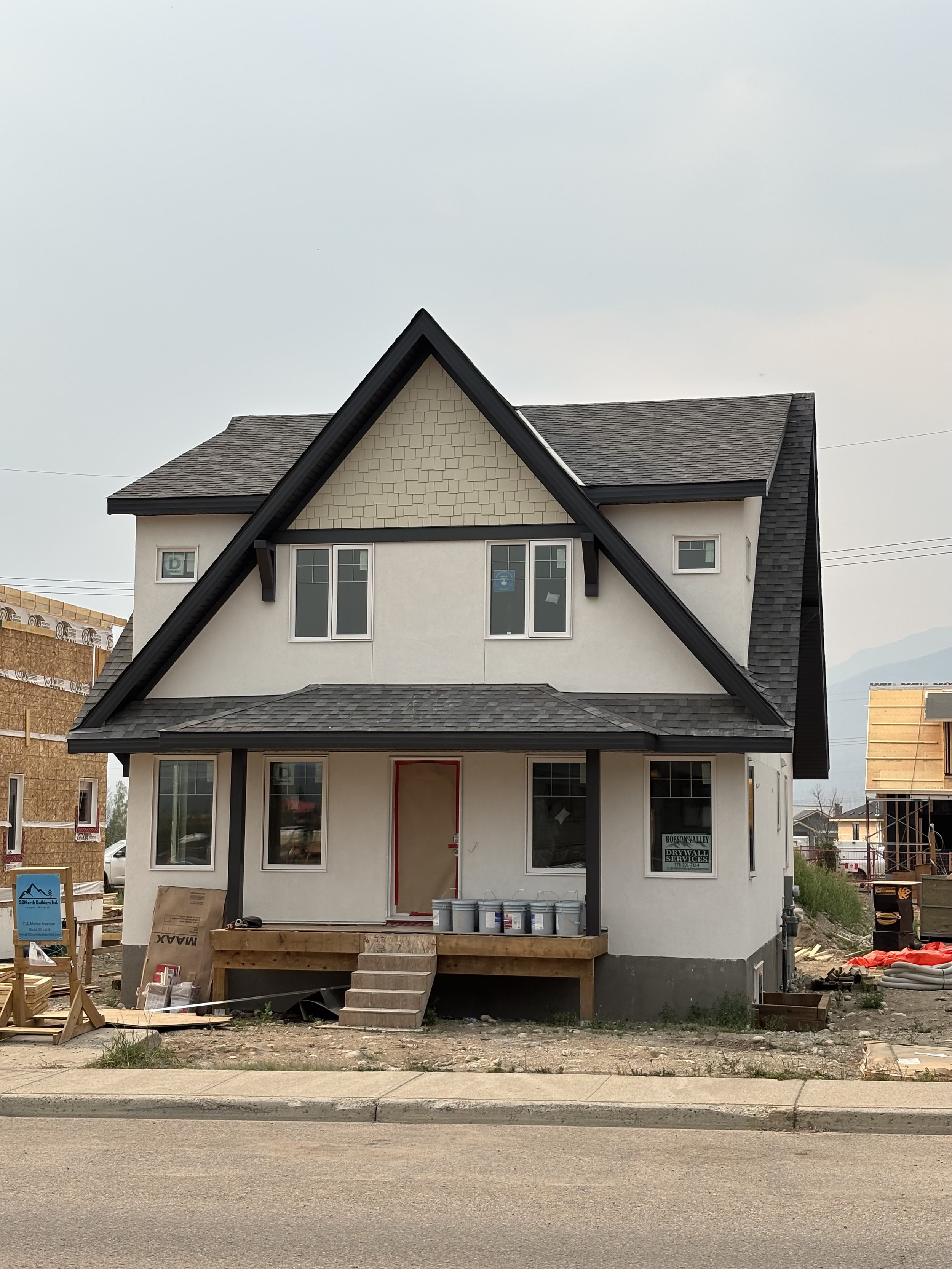 The new house, late August 2026, with interior painting just about to begin.
