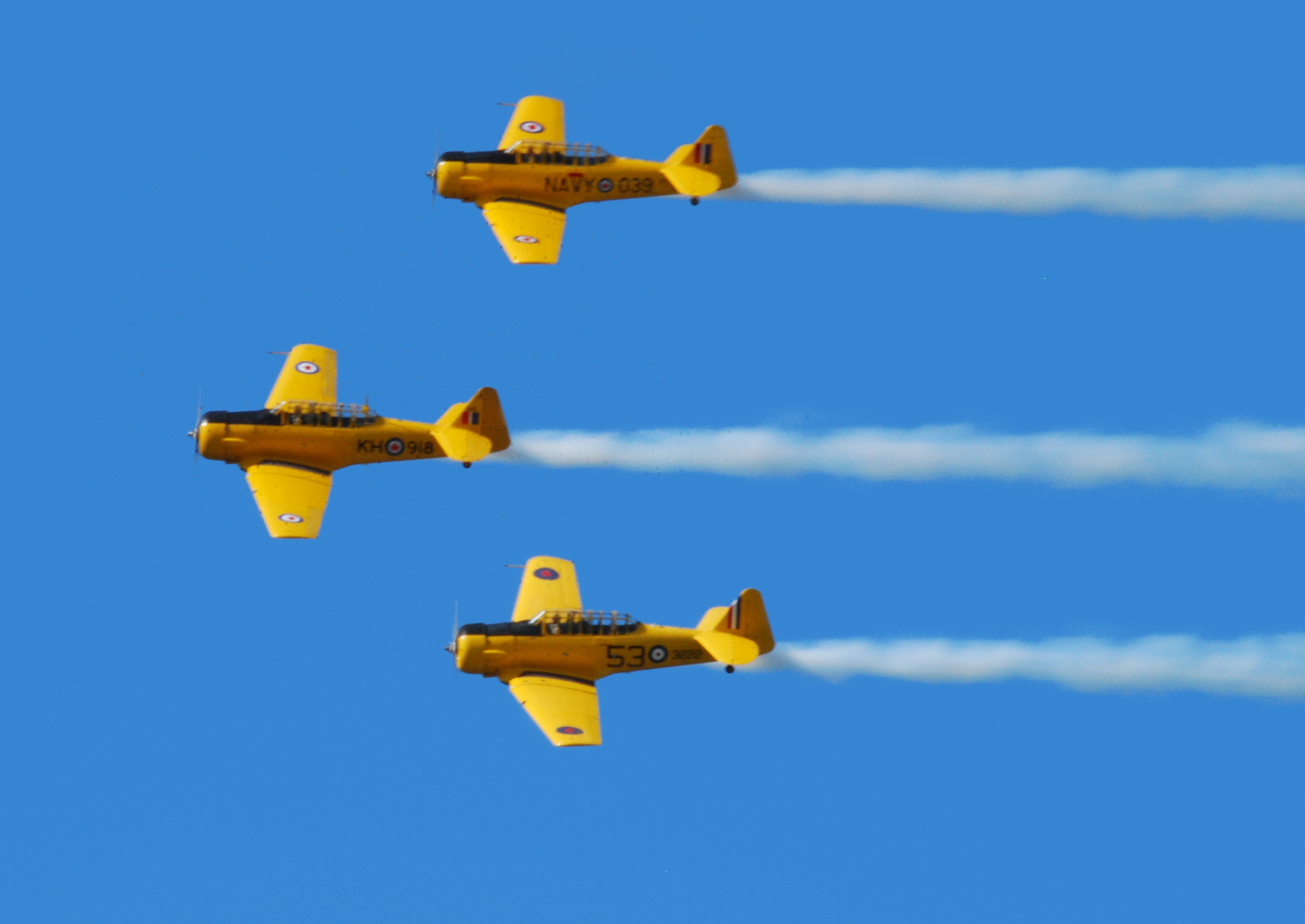 Canadian Harvard Aerobatic Team over Gatineau, 2013