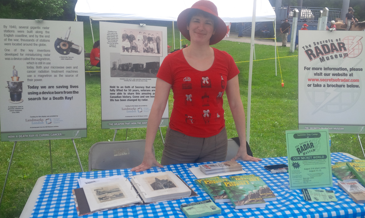 Bethany helping out on Canada Day, 2014, in Harris Park, London, ON