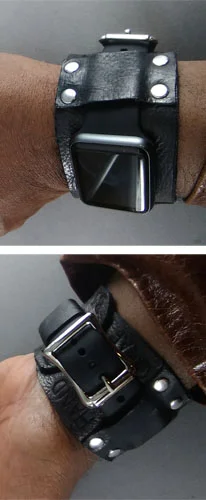 Custom watch band made by student for his SmartWatch.