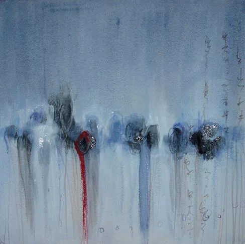 12" x 12" mixed media on paper SOLD