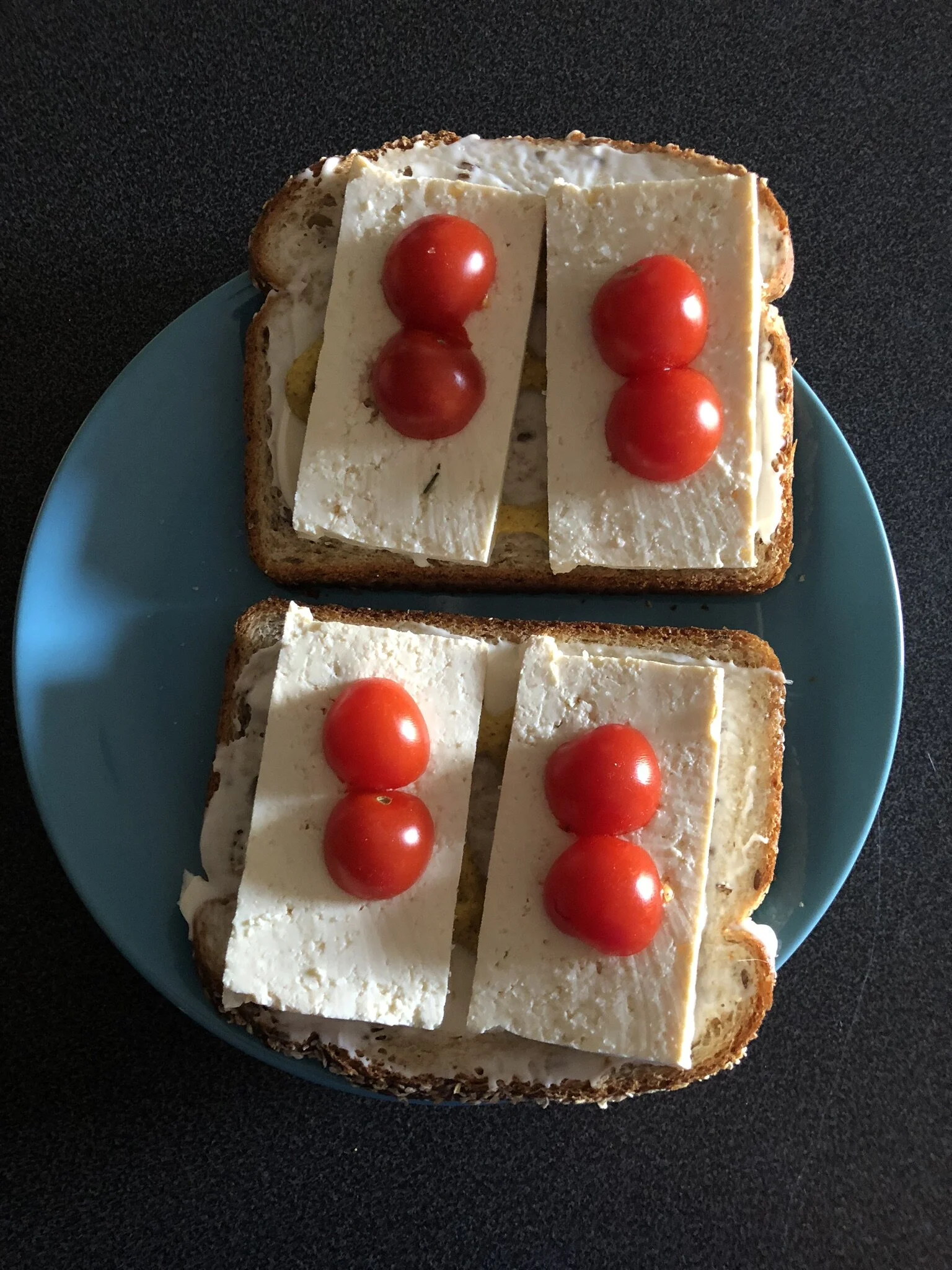Open Face Tofu and Tomato